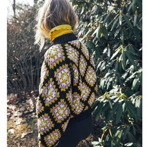 Misha & Puff Crochet Granny Square Sweater XS/S